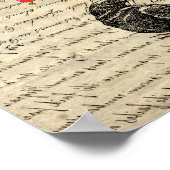  Crow en hartvormige ballonnen Poster (Hoek)