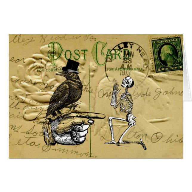 Crow en skelet (Voorkant Horizontaal)