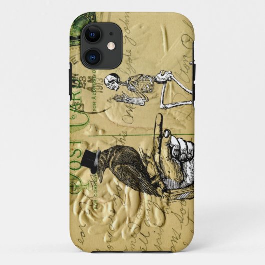 Crow en skelet Case-Mate iPhone case (Achterkant)