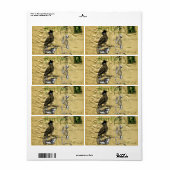 Crow en skelet etiket (Full Sheet)