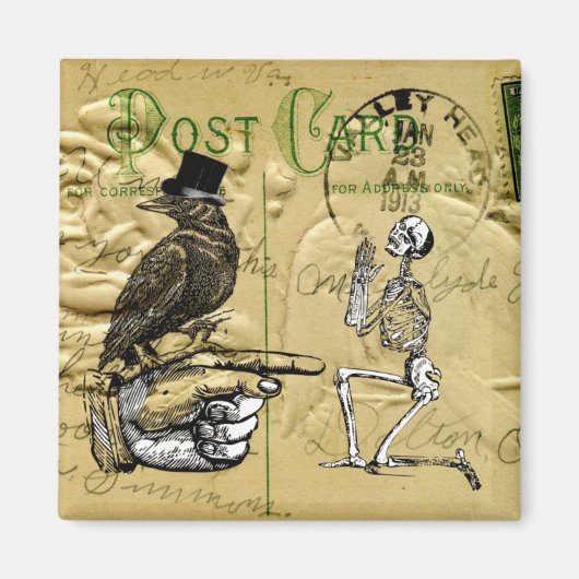 Crow en skelet magneet (Voorkant)
