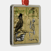 Crow en skelet metalen ornament (Rechts)
