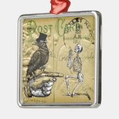 Crow en skelet metalen ornament (Links)