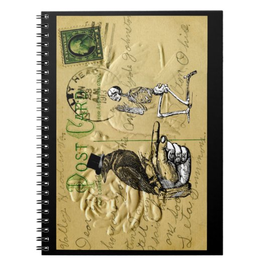 Crow en skelet notitieboek (Voorkant)