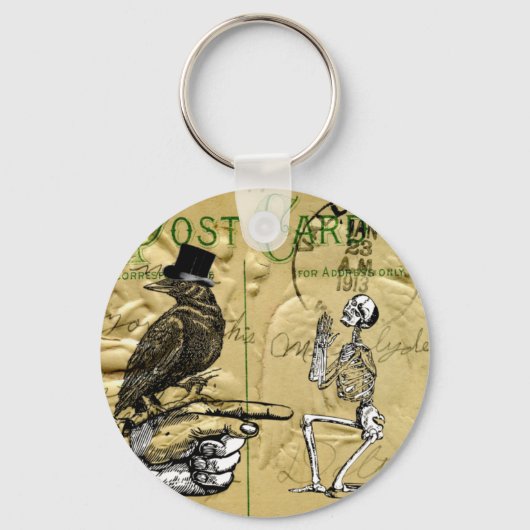 Crow en skelet sleutelhanger (Voorkant)