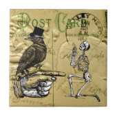 Crow en skelet tegeltje (Voorkant)