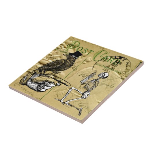 Crow en skelet tegeltje (Zijkant)