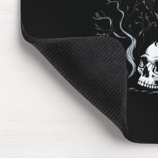 Crow, F-Caw-F Bird Moon Gothic Adult Humor Muismat (Hoek)