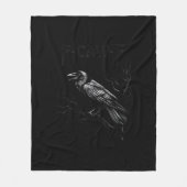 Crow, F-Caw-F Bird Retro Classic Fleece Deken (Voorkant)