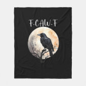 Crow F-Caw-F Funny Bird Aesthetic Casual Fleece Deken (Voorkant)