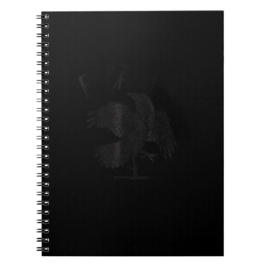 Crow, F-Caw-F Funny Bird Aesthetic Casual Notitieboek (Voorkant)