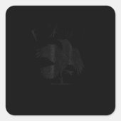 Crow, F-Caw-F Funny Bird Aesthetic Casual Vierkante Sticker (Voorkant)