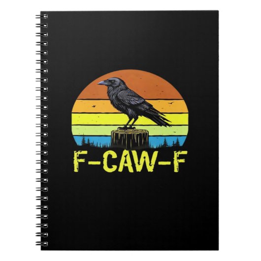 Crow F-Caw-F Funny Bird Classic Minimal Clean Notitieboek (Voorkant)