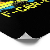 Crow F-Caw-F Funny Bird Classic Minimal Clean Poster (Hoek)