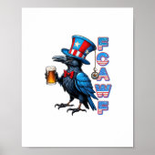 Crow, F-Caw-F Funny Bird Creative Casual Poster (Voorkant)