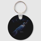 Crow, F-Caw-F Funny Bird Creative Casual Sleutelhanger (Voorkant)