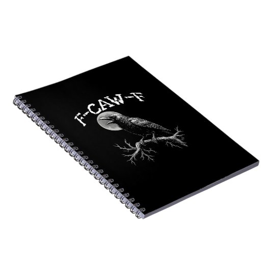 Crow F-Caw-F Funny Bird Crow Humor Creative Casual Notitieboek (Rechterzijde)