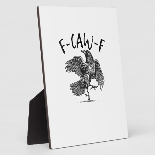 Crow, F-Caw-F Funny Bird Fotoplaat (Zijkant)
