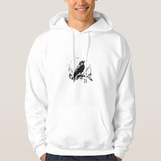 Crow, F-Caw-F Funny Bird Funny Trendy Hoodie (Voorkant)