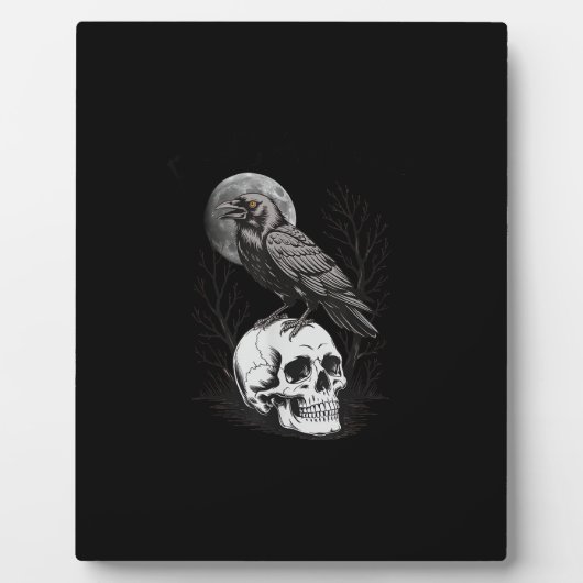 Crow, F-Caw-F Funny Bird Moon Gothic Adult Humor C Fotoplaat (Voorkant)