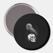 Crow, F-Caw-F Funny Bird Moon Gothic Adult Humor C Magneet (Voorkant / Achterkant)