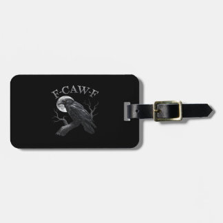 Crow F-Caw-F Funny Bird Moon Gothic Adult Humor Cr Bagagelabel