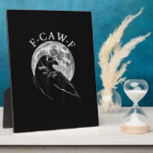Crow F-Caw-F Funny Bird Moon Gothic Adult Humor Cr Fotoplaat (Zijkant)