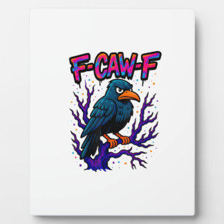 Crow, F-Caw-F Funny Bird Moon Gothic Adult Humor M Fotoplaat