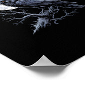 Crow F-Caw-F Funny Bird Moon Gothic Adult Humor Re Poster (Hoek)