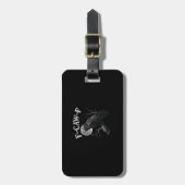 Crow F-Caw-F Funny Bird Moon Gothic Adult Humor Vi Bagagelabel (Voorkant verticaal)