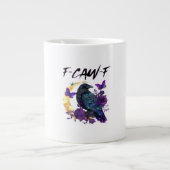 Crow F Caw F Funny Bird Moon Gothic Design Grote Koffiekop (Voorkant)