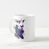 Crow F Caw F Funny Bird Moon Gothic Design Koffiemok (Voorkant links)