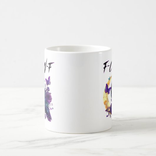 Crow F Caw F Funny Bird Moon Gothic Design Koffiemok (Center)