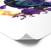 Crow F Caw F Funny Bird Moon Gothic Design Poster (Hoek)