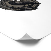 Crow, F-Caw-F Funny Bird Moon Gothic Retro Graphic Poster (Hoek)