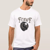 Crow, F-Caw-F Funny Bird Moon Gothic Retro Graphic T-shirt (Voorkant)