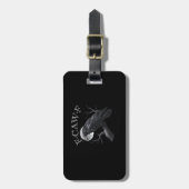 Crow F-Caw-F Funny Bird Moon Retro Classic Bagagelabel (Voorkant verticaal)