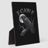 Crow F-Caw-F Funny Bird Moon Retro Classic Fotoplaat (Zijkant)