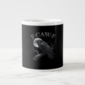 Crow F-Caw-F Funny Bird Moon Retro Classic Grote Koffiekop (Voorkant)
