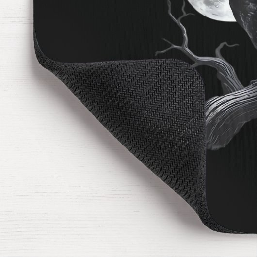 Crow F-Caw-F Funny Bird Moon Retro Classic Muismat (Hoek)