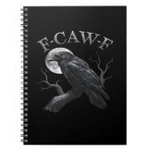 Crow F-Caw-F Funny Bird Moon Retro Classic Notitieboek (Voorkant)