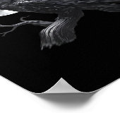 Crow F-Caw-F Funny Bird Moon Retro Classic Poster (Hoek)