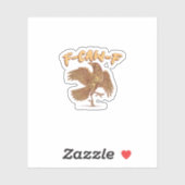 Crow F-Caw-F Funny Bird Raven Meme Sticker (Vel)