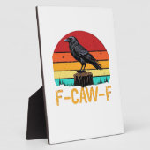 Crow, F-Caw-F Funny Bird Retro Classic Fotoplaat (Zijkant)