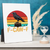 Crow, F-Caw-F Funny Bird Retro Classic Fotoplaat (Zijkant)