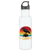 Crow, F-Caw-F Funny Bird Retro Classic Waterfles (Voorkant)
