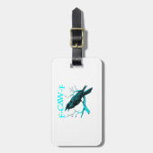 Crow F-Caw-F Funny Bird Retro Design Creative Styl Bagagelabel (Voorkant verticaal)