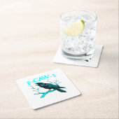 Crow F-Caw-F Funny Bird Retro Design Creative Styl Kartonnen Onderzetters (Insitu)