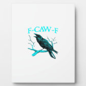 Crow F-Caw-F Funny Bird Retro Fotoplaat (Voorkant)