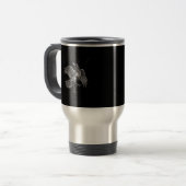 Crow, F-Caw-F Funny Bird Retro Graphic Reisbeker (Voorkant links)